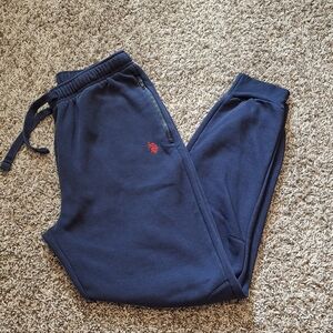 U.S. Polo Assn. Kids Navy Joggers with Red Logo